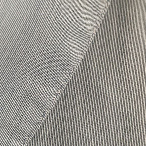 NWT J Jill Petite Water Blue Microstripe Fitted Blouse - Picture 4 of 6